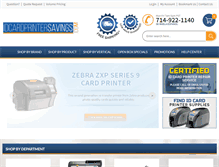 Tablet Screenshot of idcardprintersavings.com